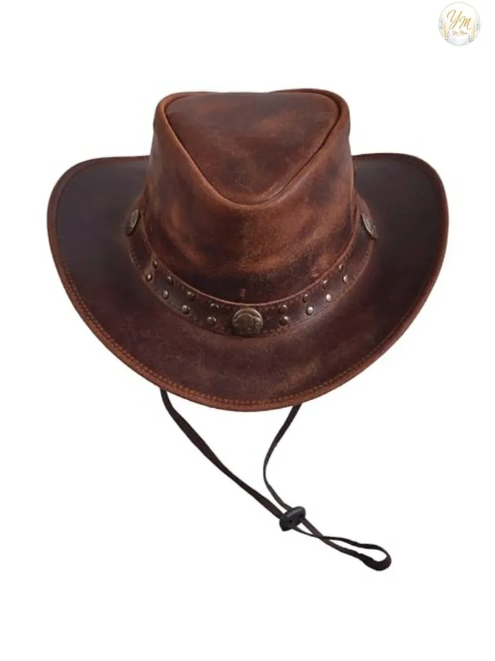 Genuine Suede Leather Cowboy Hat Unisex Shapeable Wide Brim Western Outback